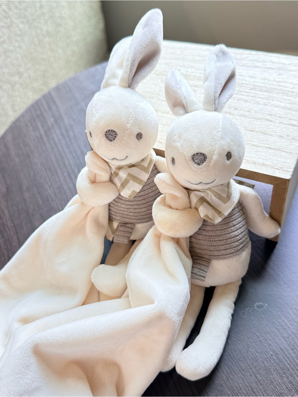 Petit Hollow Little Cream Bunny Plush Loveys